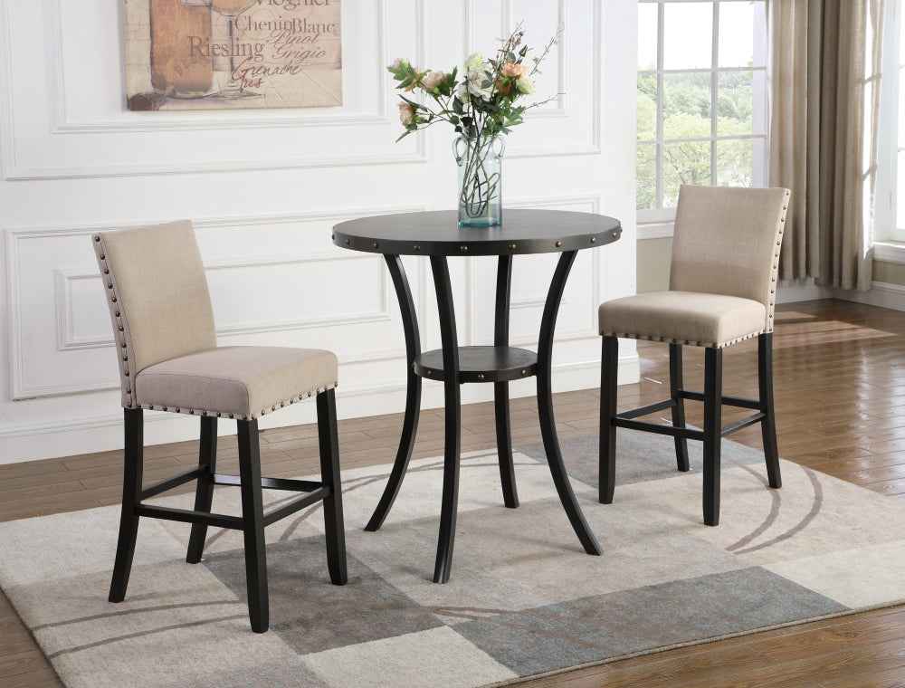 Biony Bar Table Set | Dark Espresso - Default - bar table set