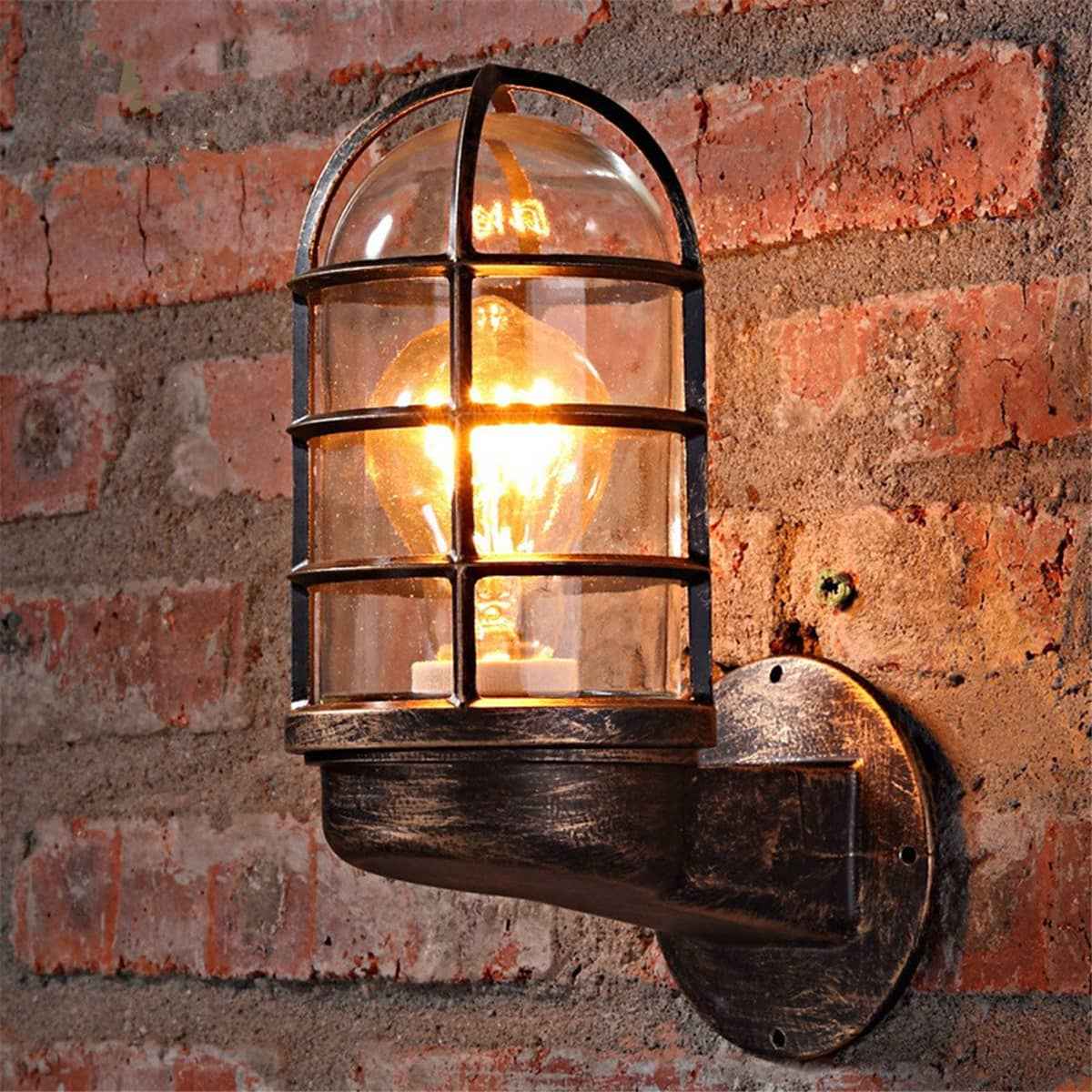 Uewol Retro Wall Light - Black - black flush-mount Wall Light