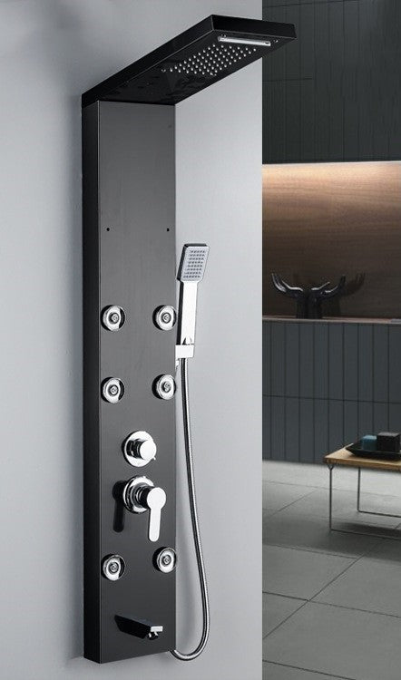 Mezzu Shower Faucet Set - Black Titanium - black gold shower set