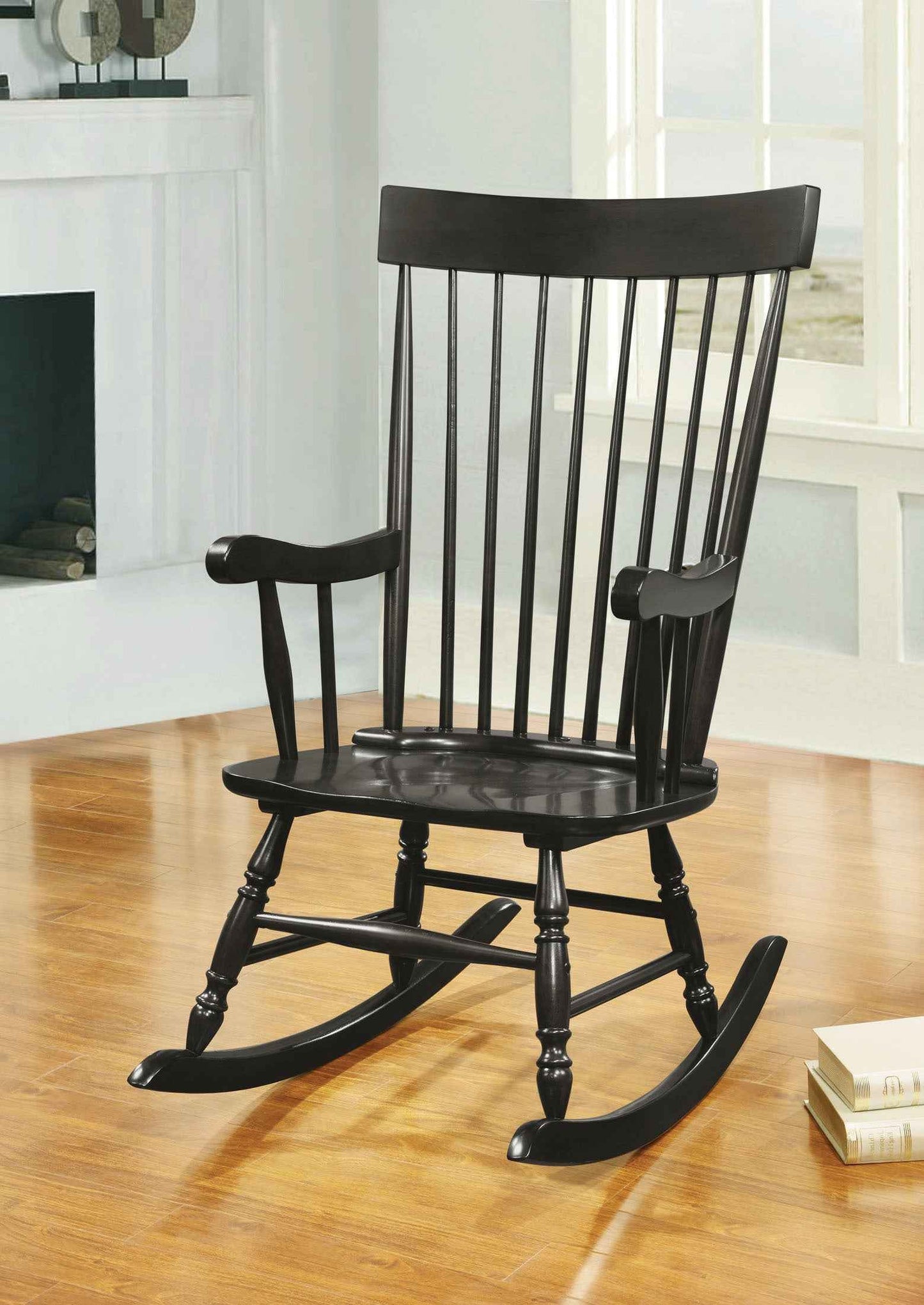 Arlo Wooden Rocking Chair | Black - Default - rocking chair