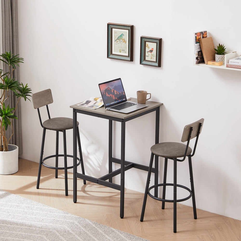 Skalin Smal Bar Table Set | Grey - Default - bar table set