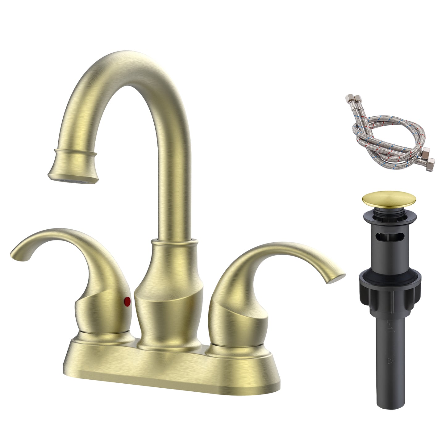 Onend Centerset Bathroom Faucet | Brushed Gold - Default - bathroom faucets