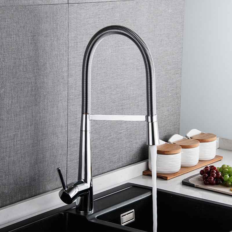 Izze Single-Handle Kitchen Faucet - - brushed silver chrome silver silver single handle
