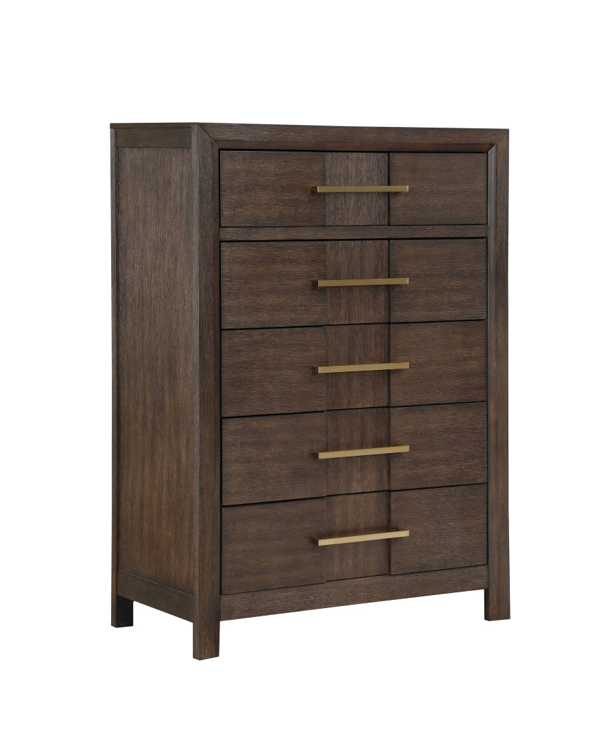 Specto 5-Drawer Chest Dresser | Walnut - Default - dresser