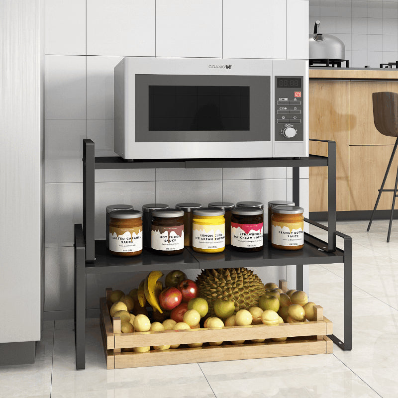 Multifunctional Floor Storage Rack - - black Rack Shelf Storage