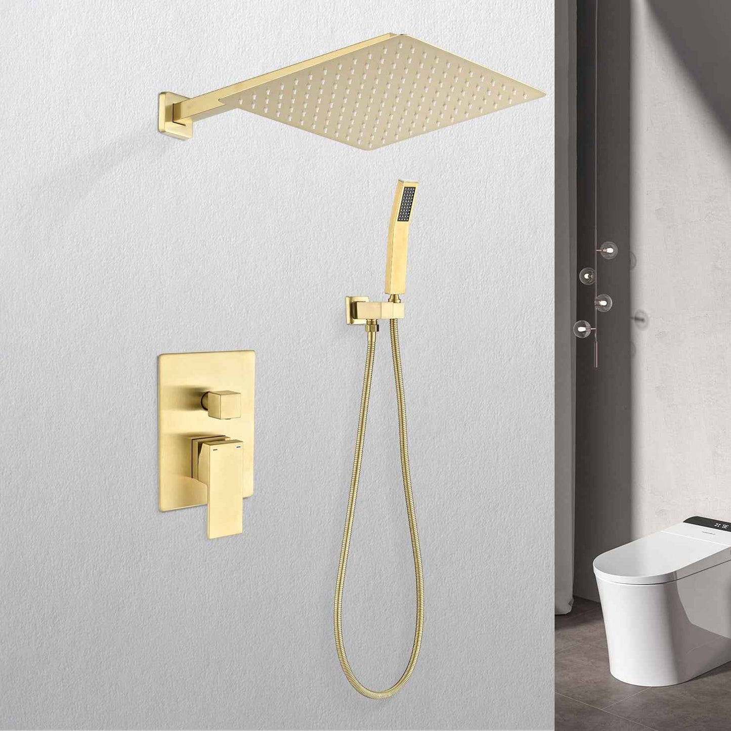 Alogura Rainfall Shower Set | Gold - Default - shower sets