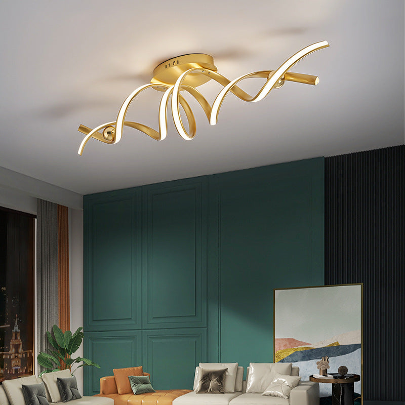 Korro Chandelier Light Fixture - Gold Ceiling - black Ceiling Chandelier gold