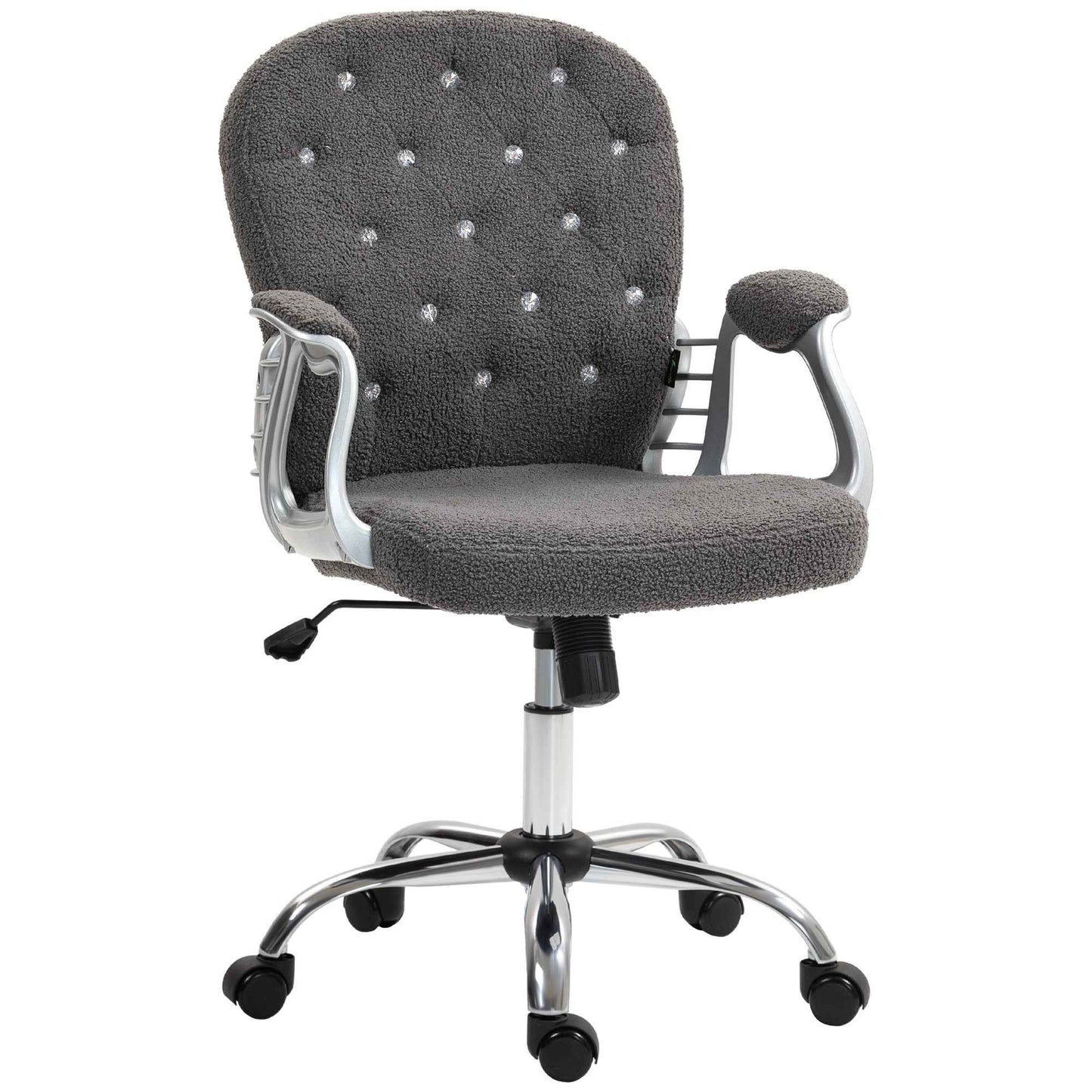 Cupere Office Chair | Dark Gray Fleece - - chair grey office