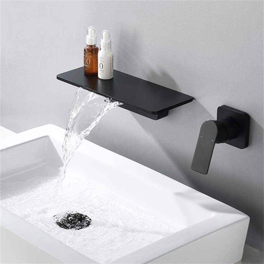 Adinvil Waterfall Bathroom Faucet | Matte Black - Default - bathroom faucets