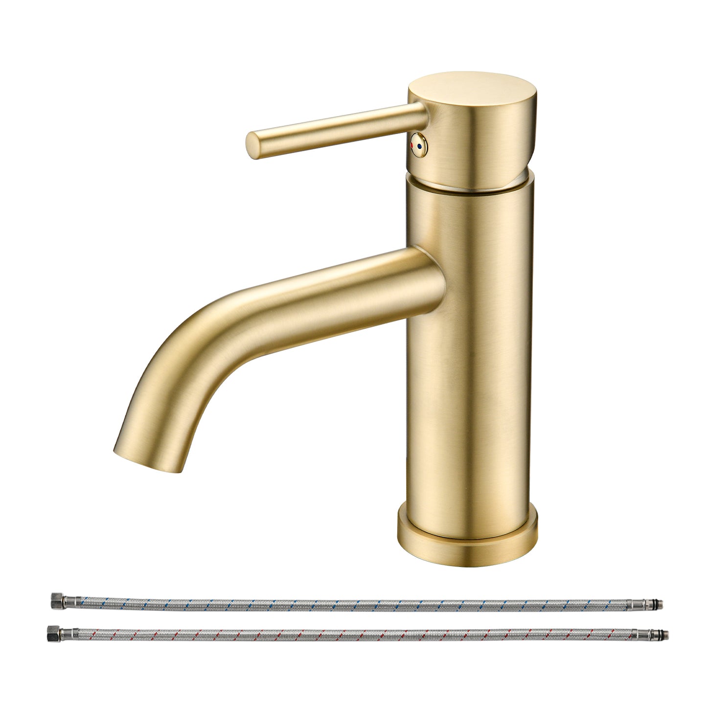 Toneve Single Handle Bathroom Faucet | Brushed Gold - Default - bathroom faucets