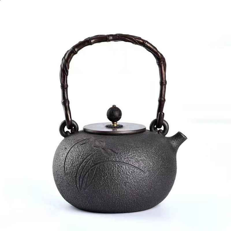 Gilded iron pot - Black - black iron metal teapot