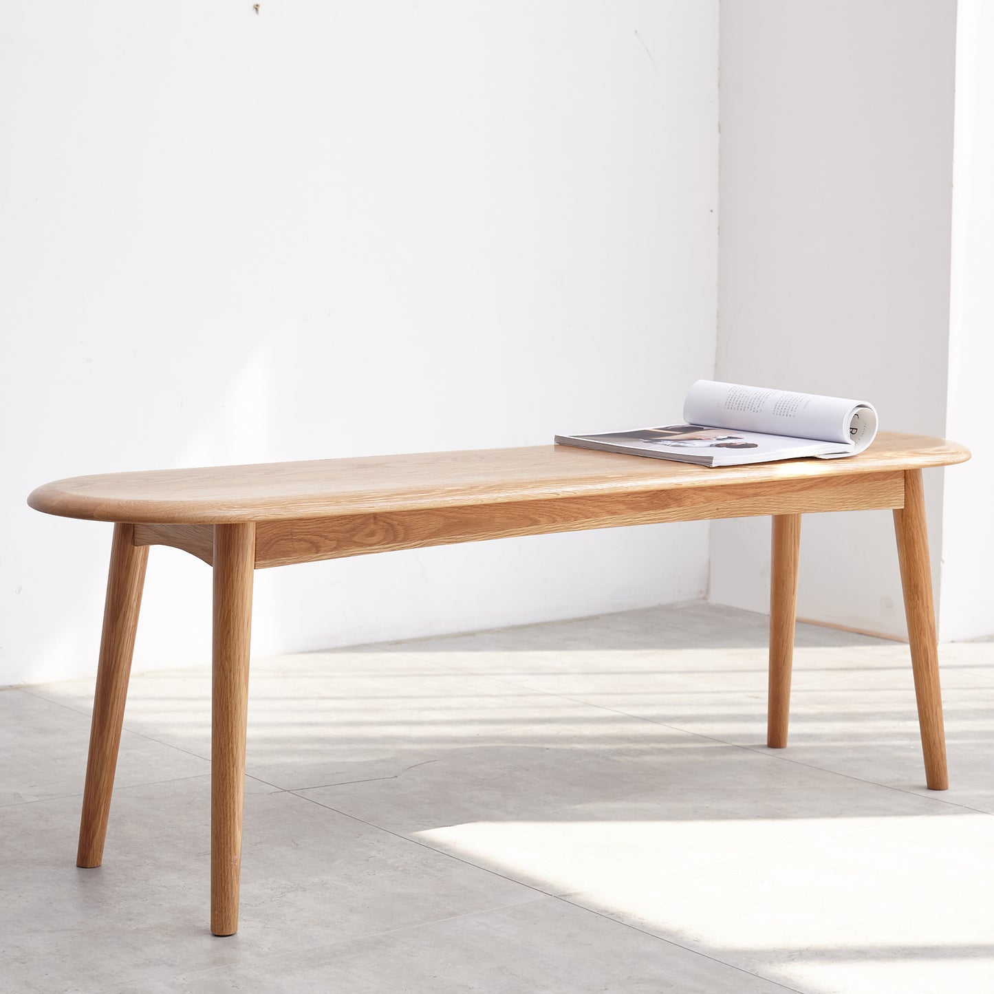 Cumell Wooden Bench | Natural Oak - Default - bench