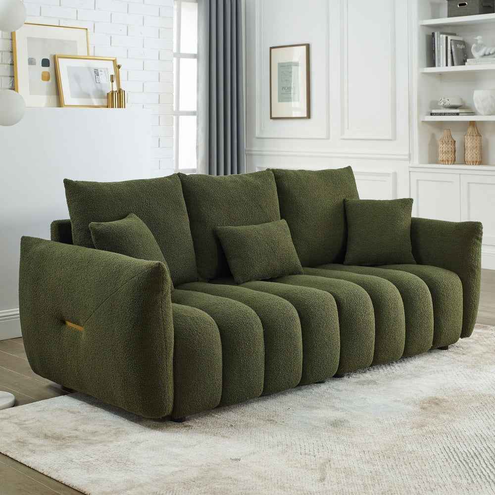 Hoyotis 82" Premium Sofa | Olive Green - - sofa