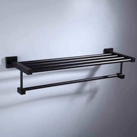 Aluminum Perforated-Free Towel Rack - Towel Rack - Aluminum black Rack Rail Towel Bar