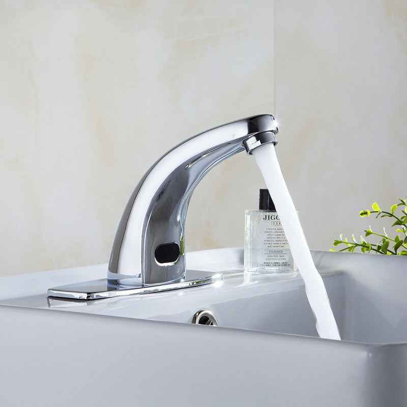 Genitron Touchless Bathroom Faucet - Silver - chrome chrome silver motion sensor sensor sensor faucet silver