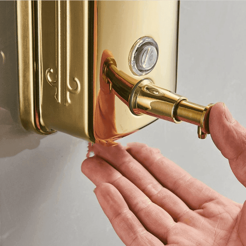 Golden Square Fillet Soap Dispenser - - bronze chrome silver Dispenser gold Hand Wash silver Stainless Steel