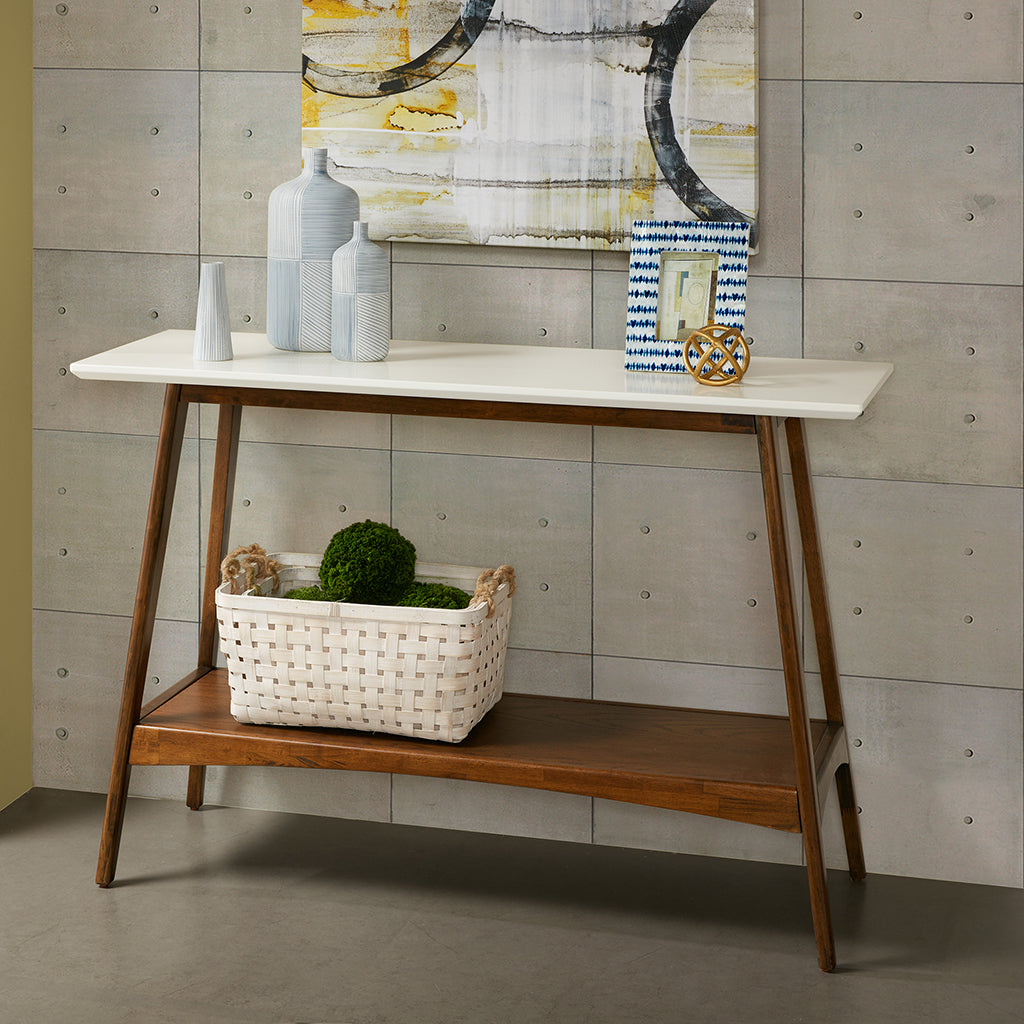 Parker Console Table | Beige & Brown - Default - cabinet
