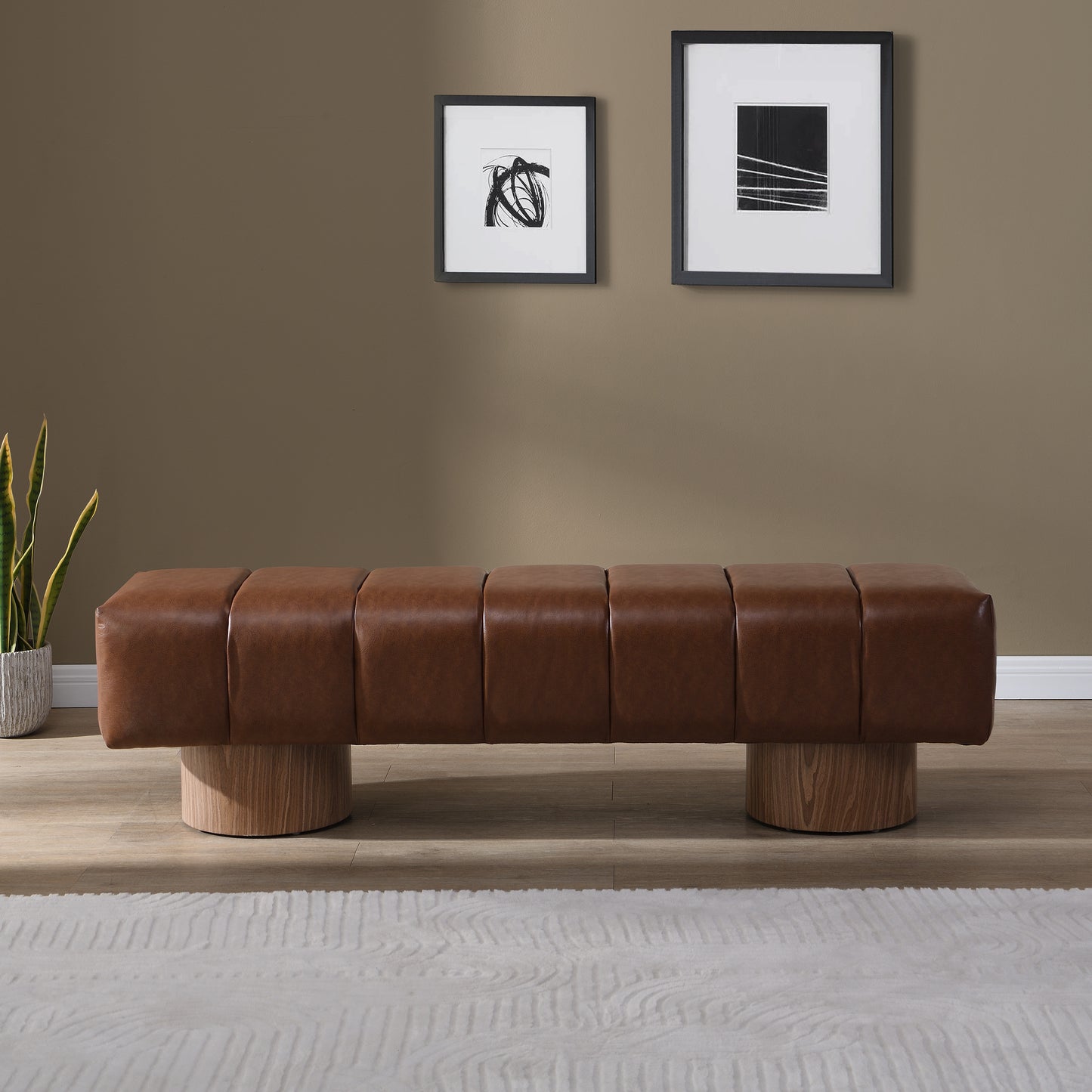 Pavial Minimal Bench | Brown - Default - bench brown