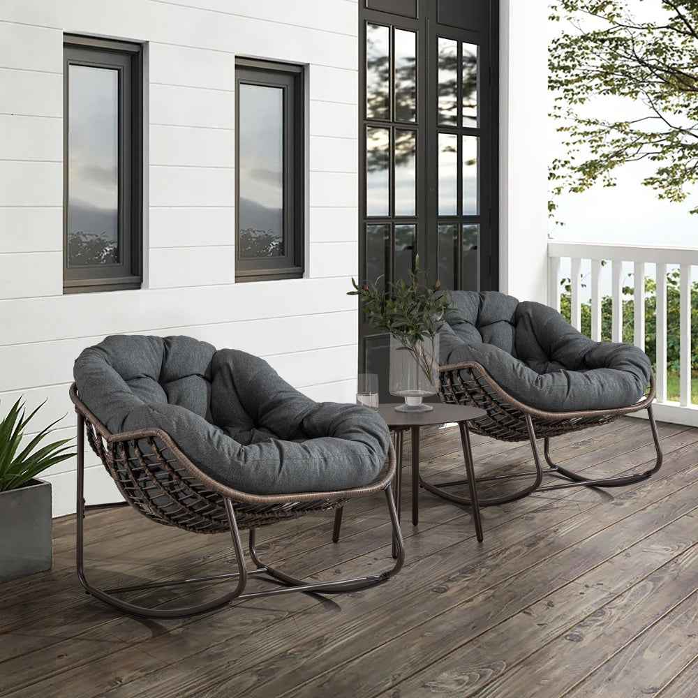 Enlinet Comfy Rocking Chair | Outdoor & Indoor Use | Grey - Default - garden furnishing