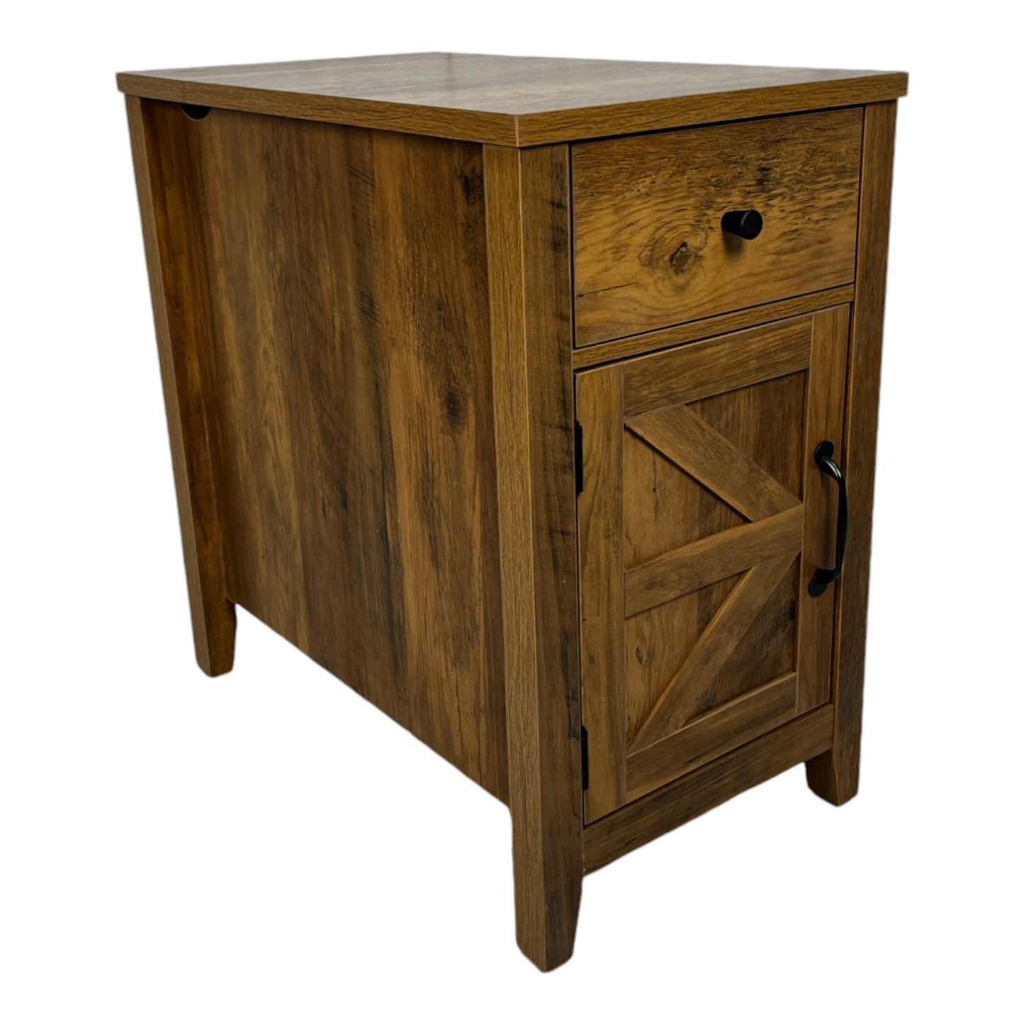 Ollica Farmhouse Nightstand | Antique Brown - Default - nightstand