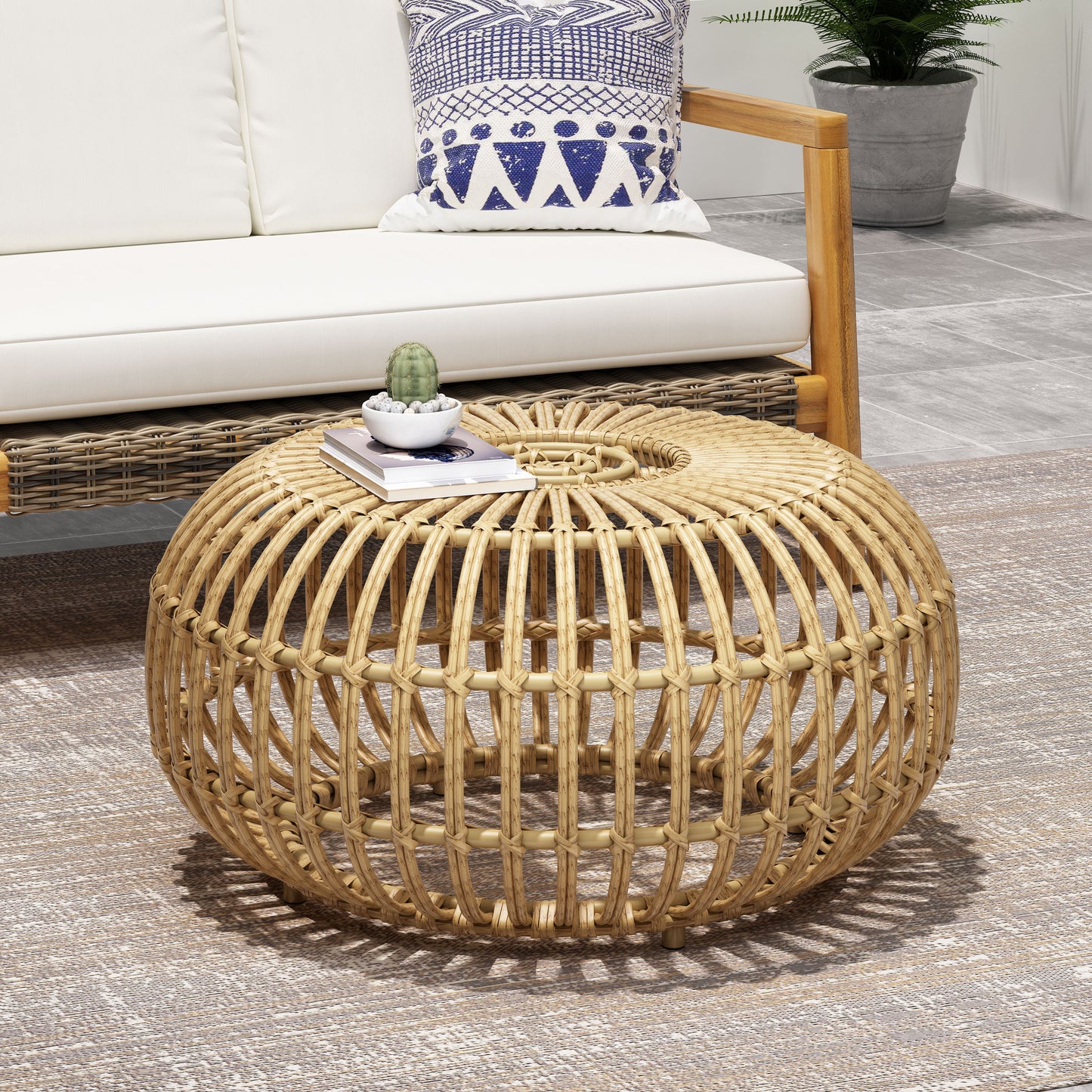 Ottawa Outdoor Coffee Table | Rattan Natural - Default - garden furnishing