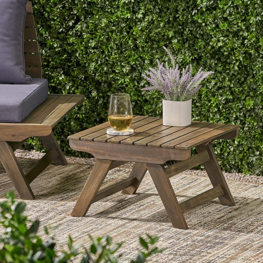 Nesilo Small Outdoor Side Table | Brown - Default - garden furnishing