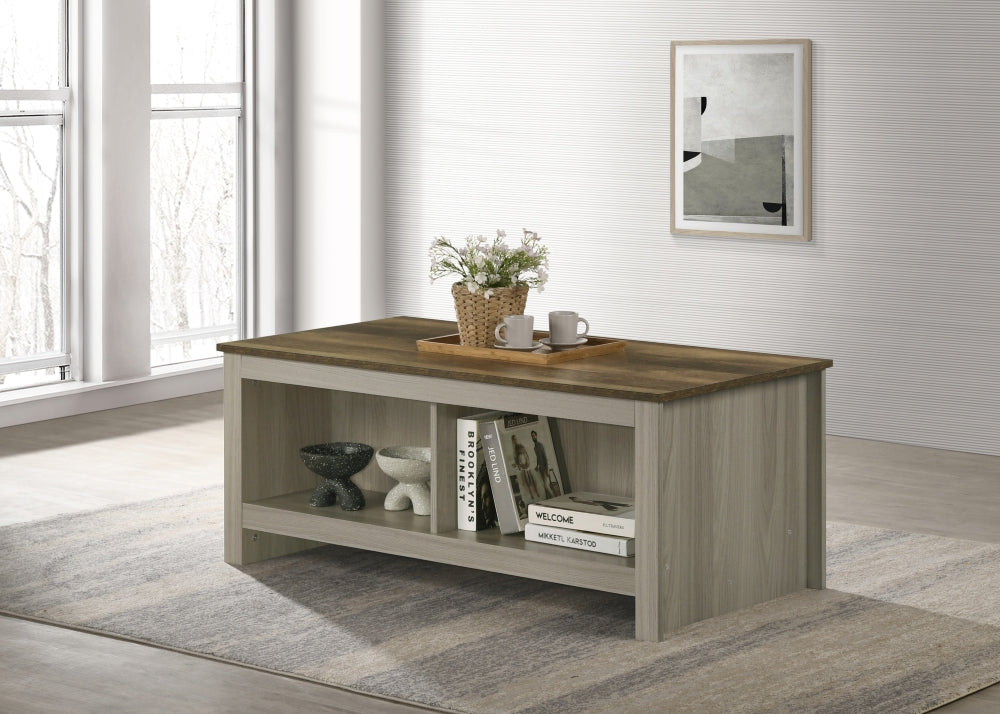 Nyla 43' Coffee Table | Gray Oak - Default - tables