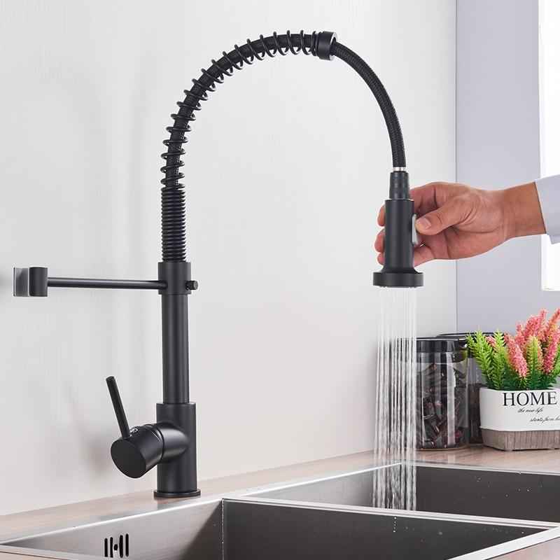 Tapado Single-Handle Kitchen Faucet - - black silver single handle