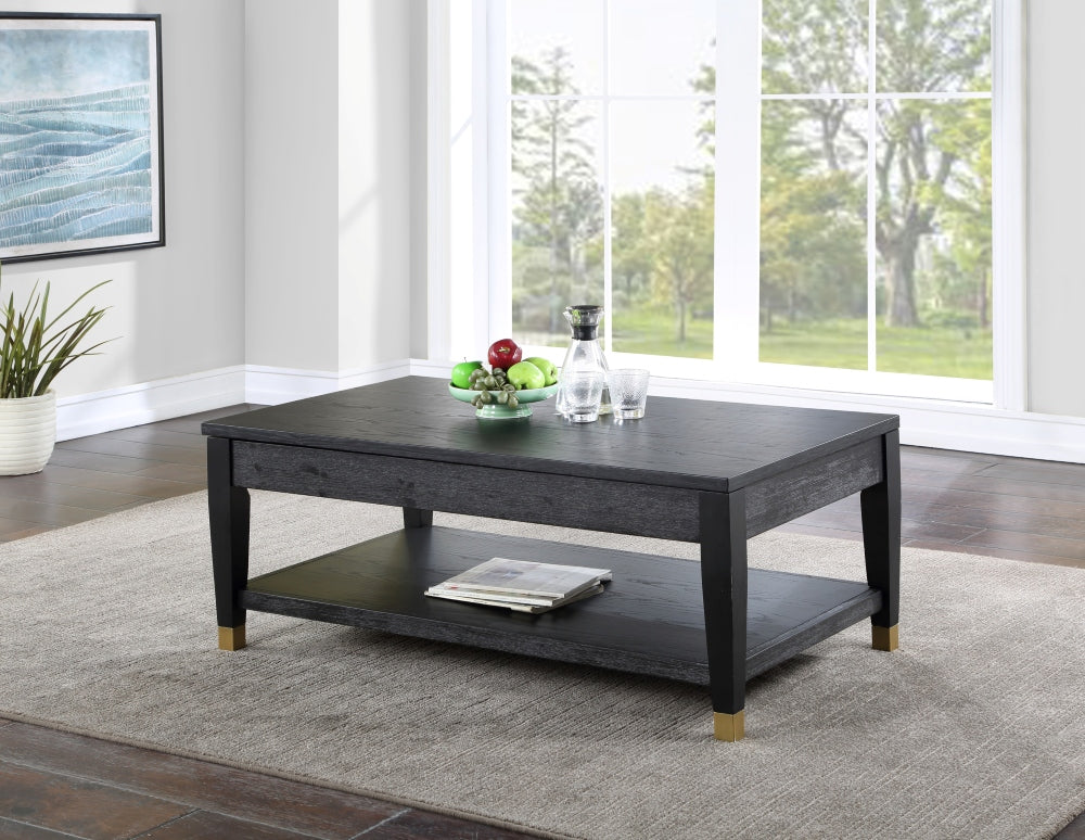 Yves Lift-Top Coffee Table | Black - - tables