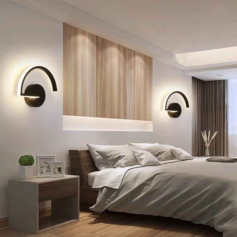 Ubmer GShaped Wall Light - - black flush-mount led Wall Light white