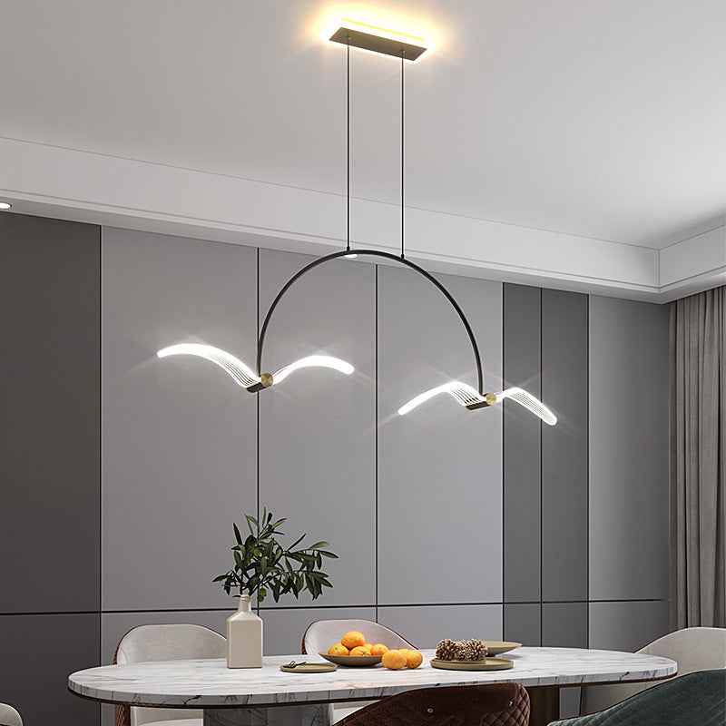Bipiti Seagull Chandelier Light Fixture - 2 Heads Natural Light - chandelier light fixture