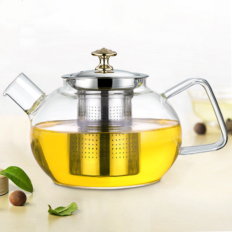Thickened High Borosilicate Glass Teapot - Transparent Glass 800ml - glass teapot transparent