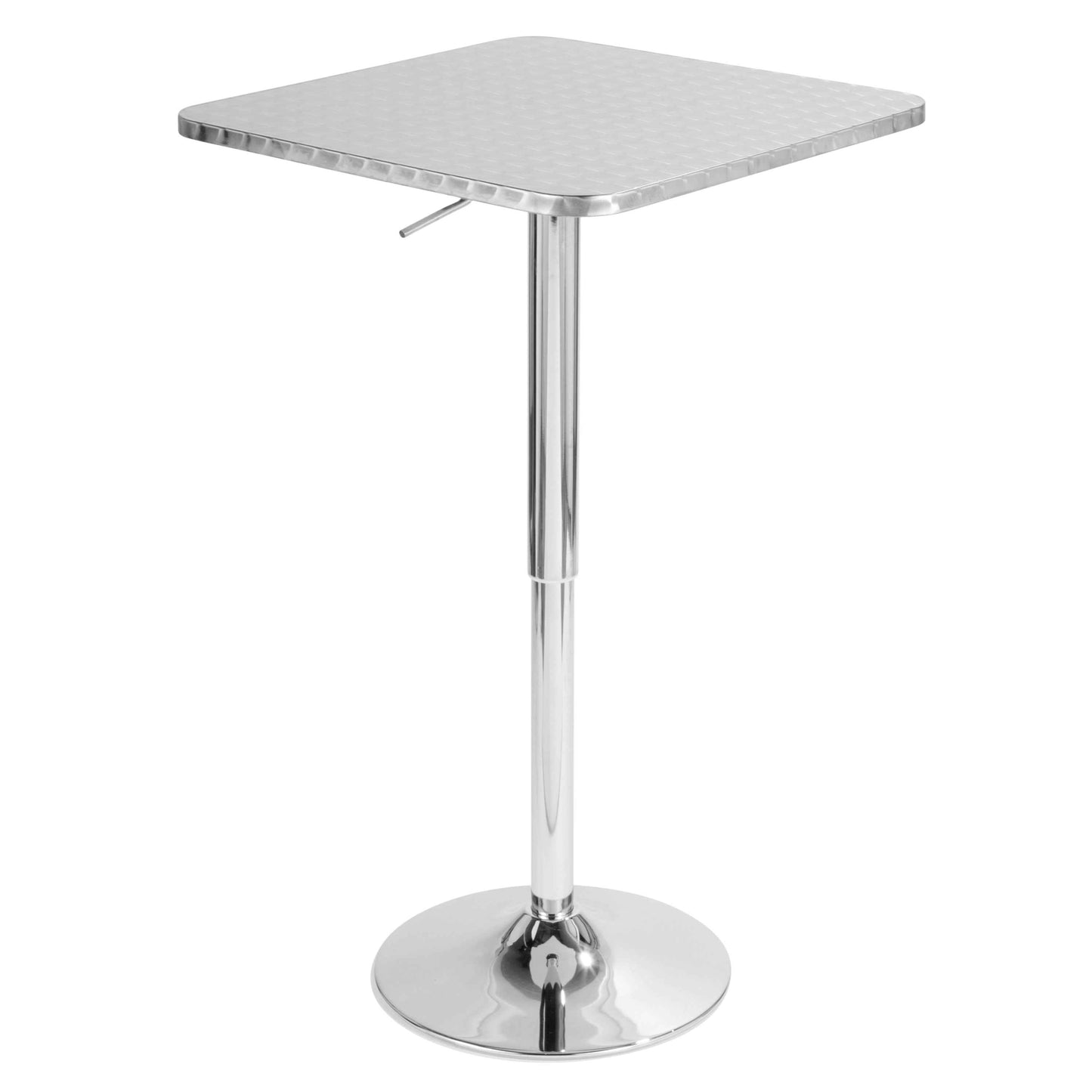 Durlak Industrial Adjustable Bar Table | Silver - Default - bar table