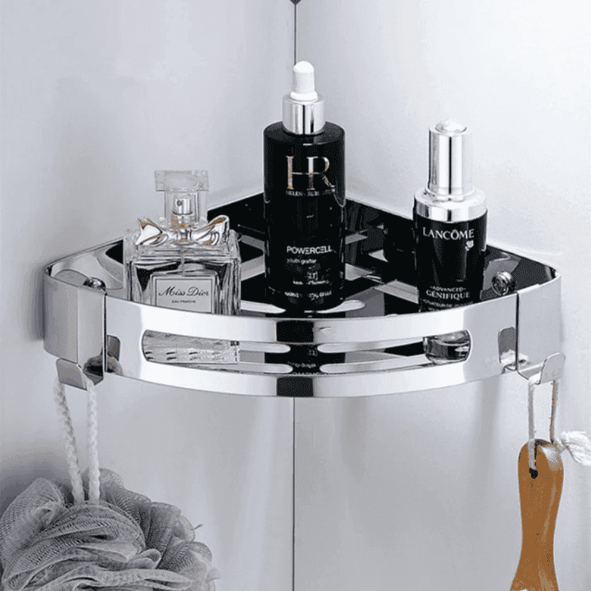 Corner Shower Shelf - Silver One Rack - Shelf silver Stainless Steel