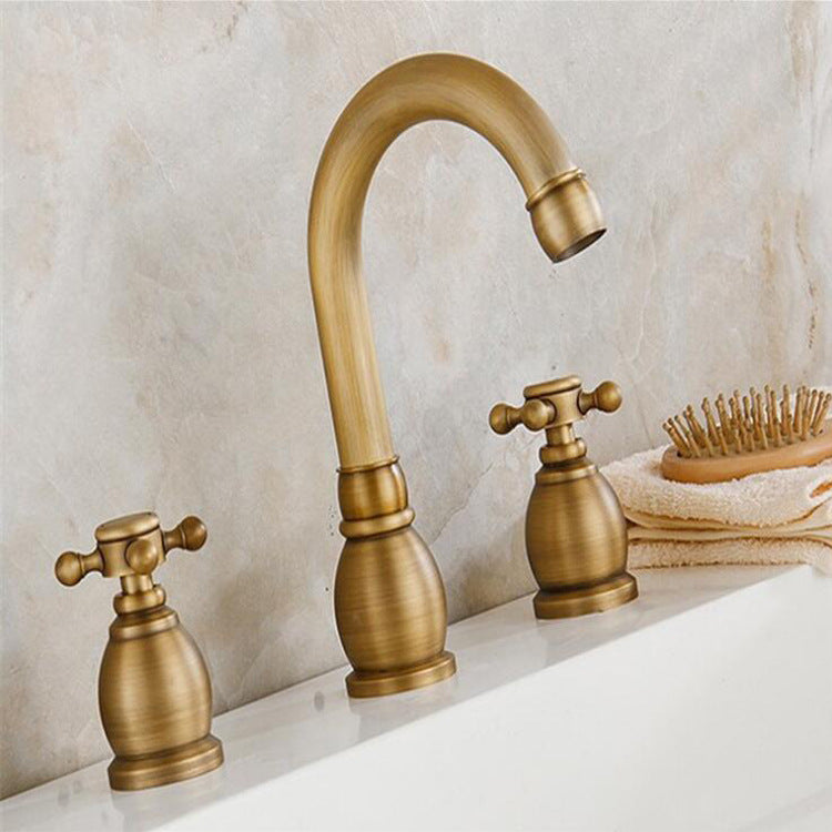 Kranix Widespread Bathroom Faucet - - black brushed copper brushed gold vintage widespread