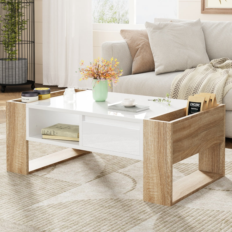 Malthisi Glossy Coffee Table | White - Default - tables