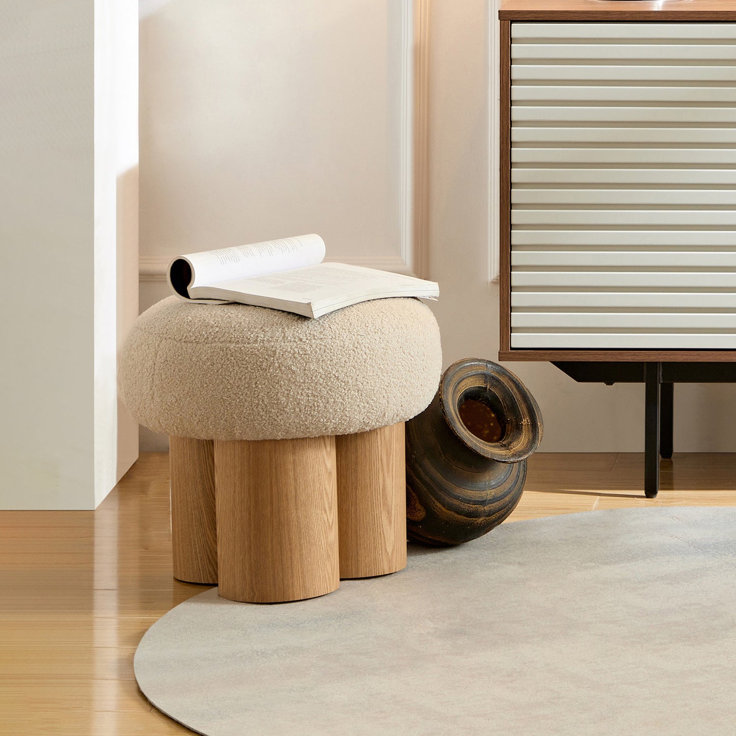 Rakif Mushroom Stool | Beige - Default - bench
