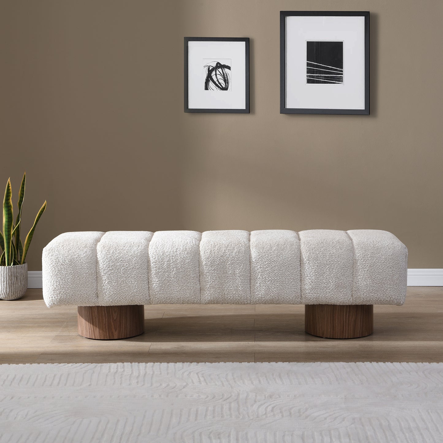 Pavial Minimal Bench | White - Default - bench white