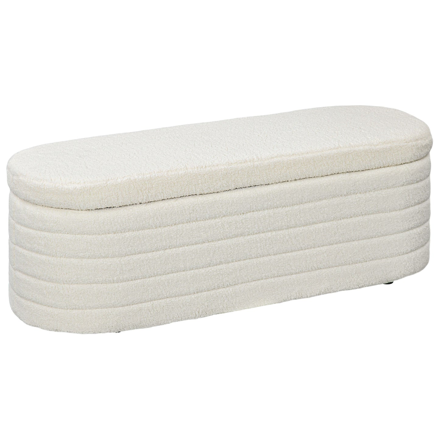 Sofen 46" Storage Ottoman Bench | Cream White - - bench white