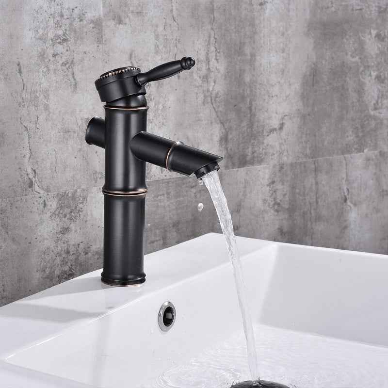 Heliti Retro Bathroom Faucet - Bevel Short Profile - bathroom faucet black brushed black faucet