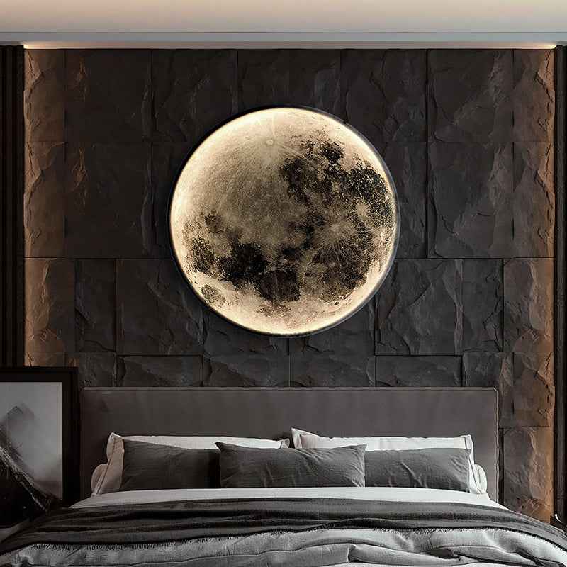 Siggil Moon Wall Light - - black brown flush-mount led Wall Light