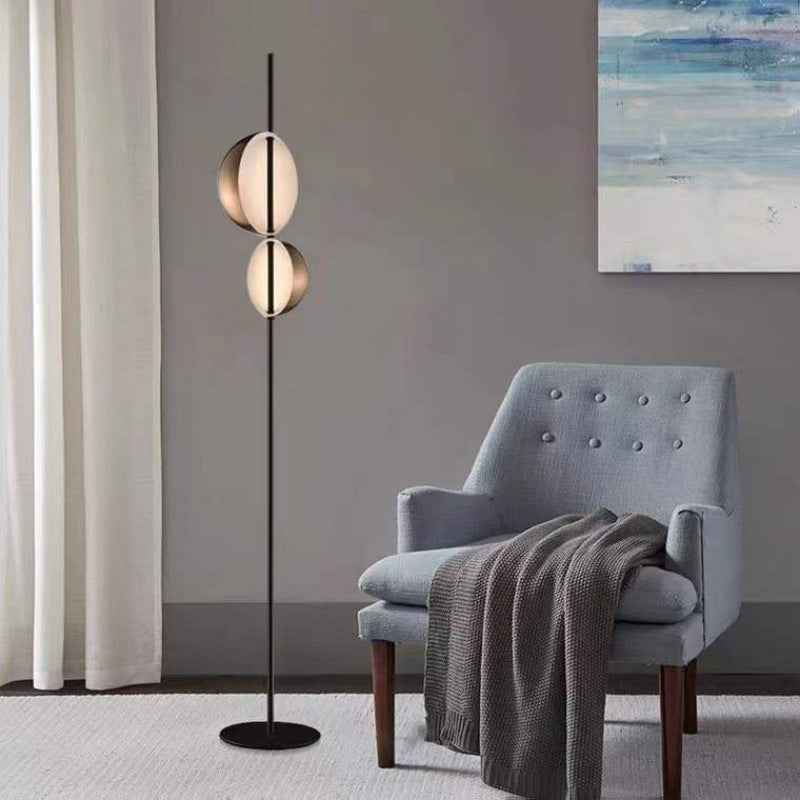 Double-Head Upright Floor Lamp - - Floor
