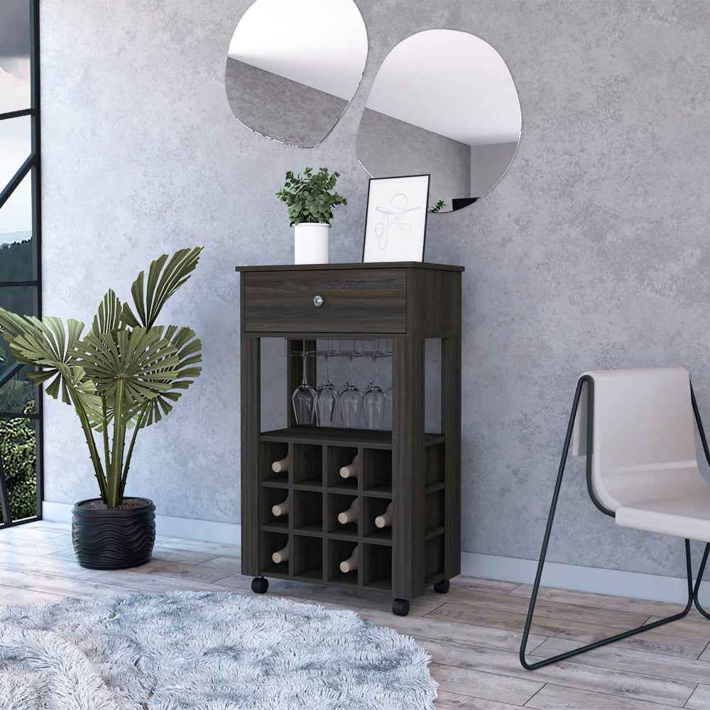 Ambler Wine Cabinet | Espresso Brown - - brown cabinet wood