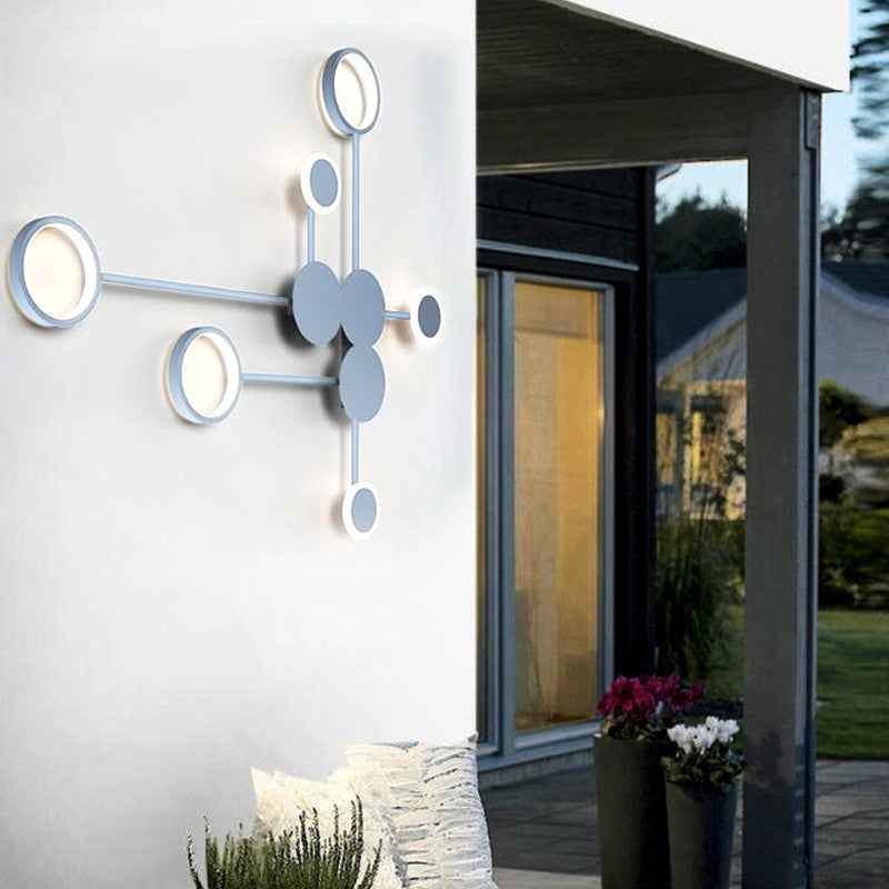 Impliu Modern Wall Light - - black flush-mount grey led Wall Light