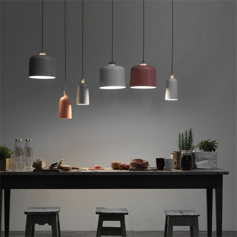 Uvvalve Pendant Light Fixture - - grey orange Pendant white