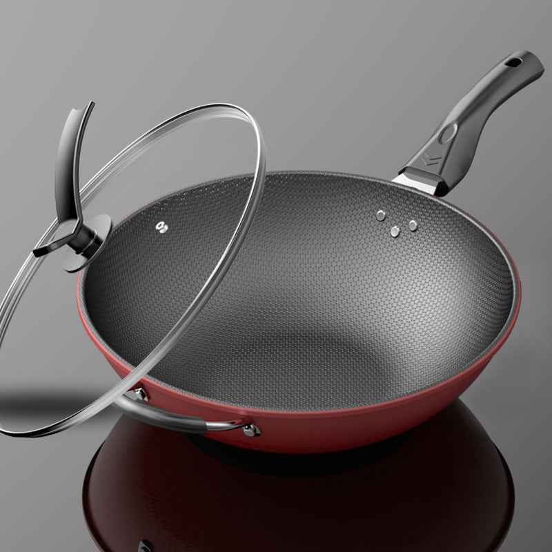 Honeycomb Non-Stick Wok - - black Cookware Wok