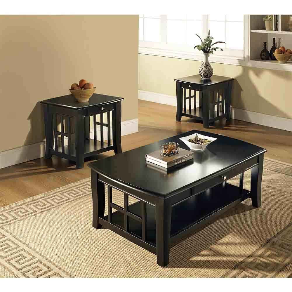 Cassidy 3-Piece Table Set | Ebony - Default - tables