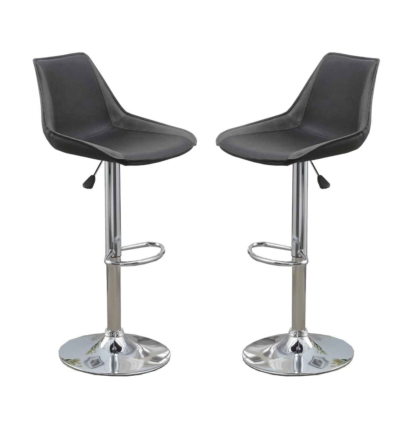 Etissito Bar Stools | Set of 2 Chairs | Ebony - Default -