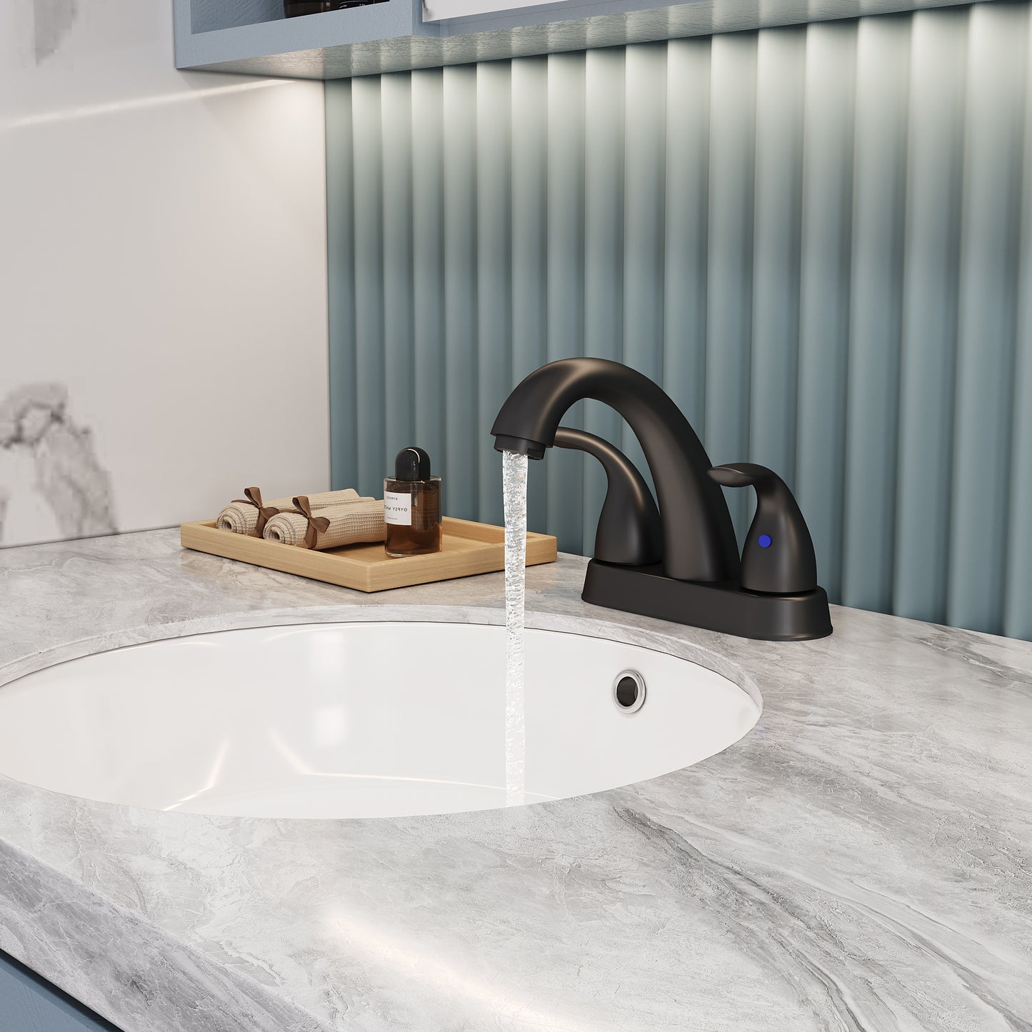 Phagos Centerset Bathroom Faucet | Matt Black - Default - bathroom faucets