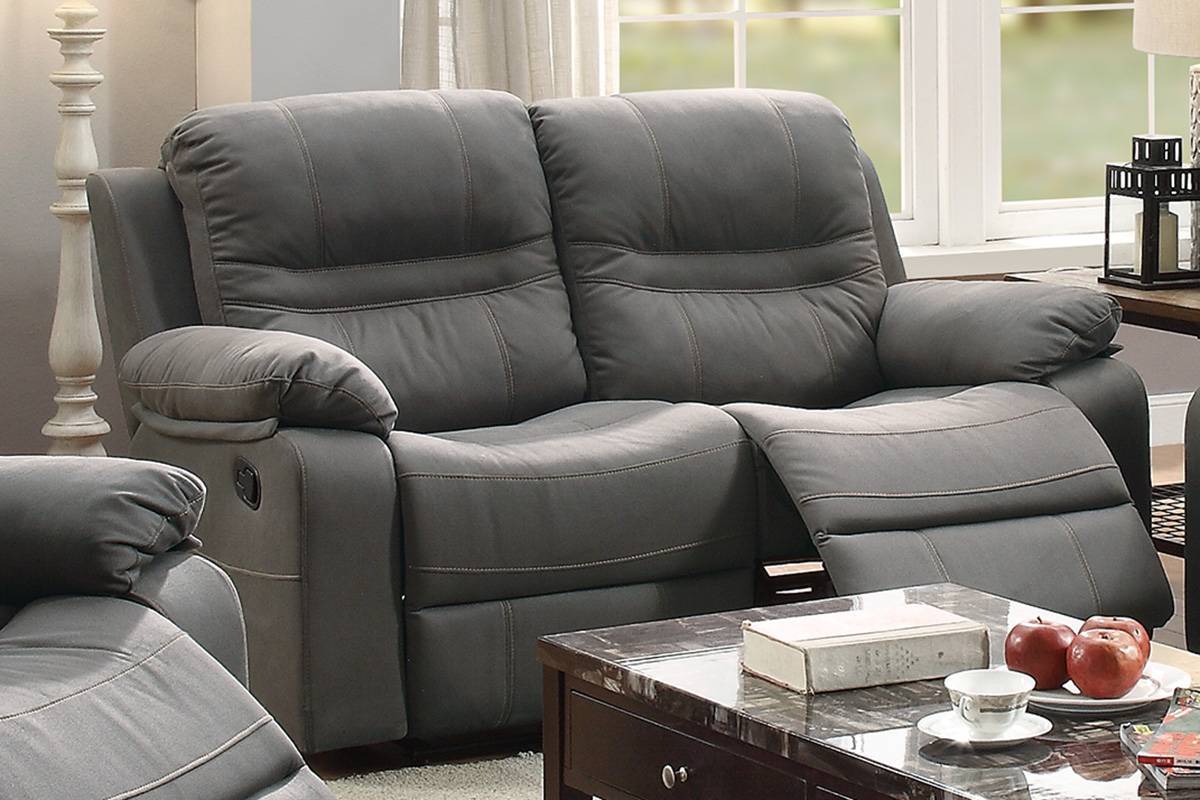 Pidaro Reclining Comfy 2-Seater Sofa | Grey - - sofa